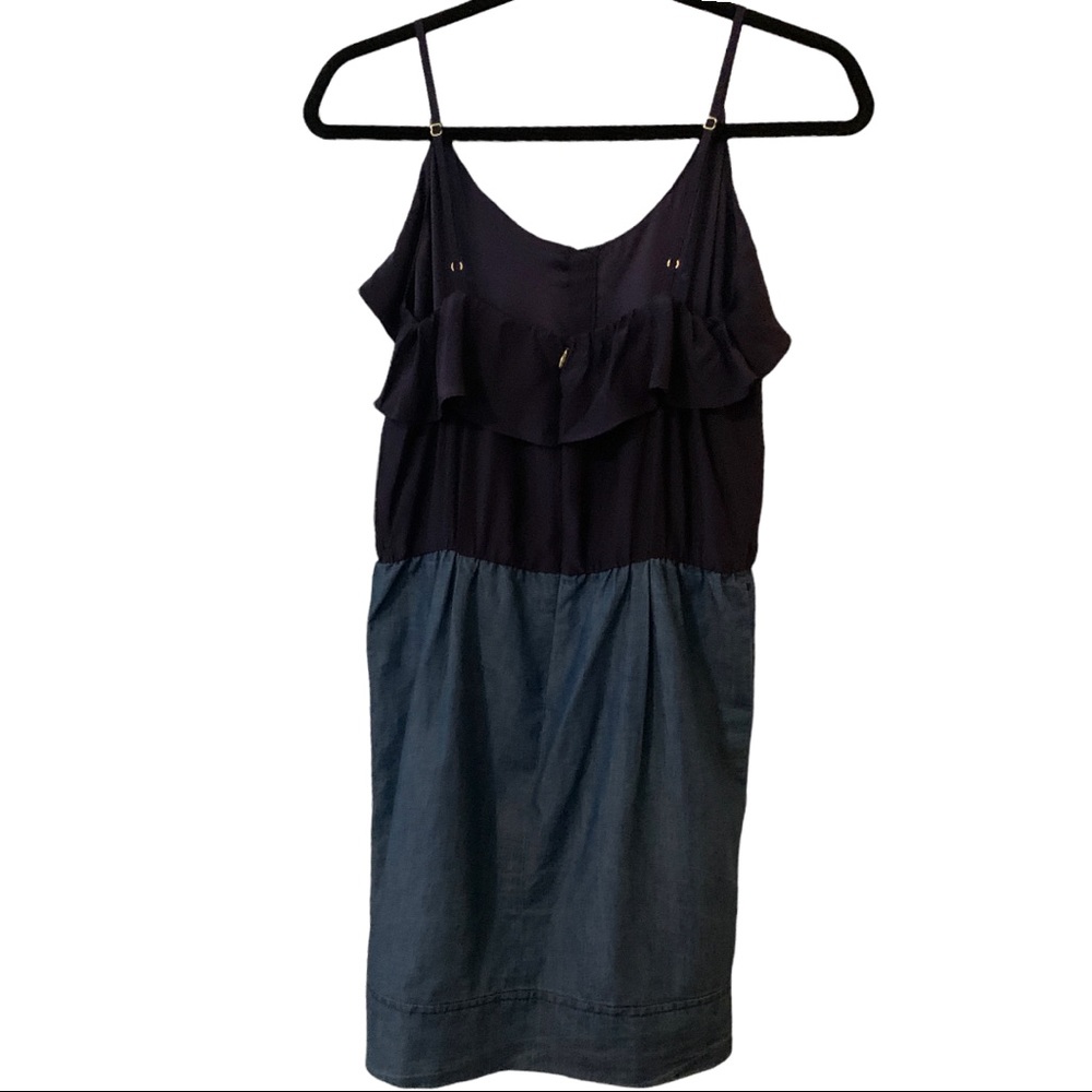 Sandro Silk Chambray Dress